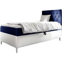 KINDERBETT FLIPPO 1 - Dunkelblau/Weiß, Holzwerkstoff (102/208cm) - Meblini