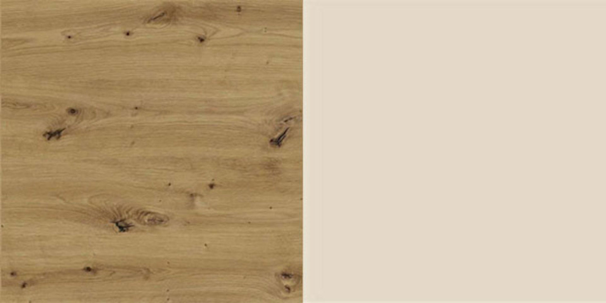 WINKELKÜCHE Brerra Artisan Eiche / signalviolett - perlweiß semi matt 12-teilig - Violett/Weiß, Holzwerkstoff (310/207/210cm) - Feldmann-Wohnen