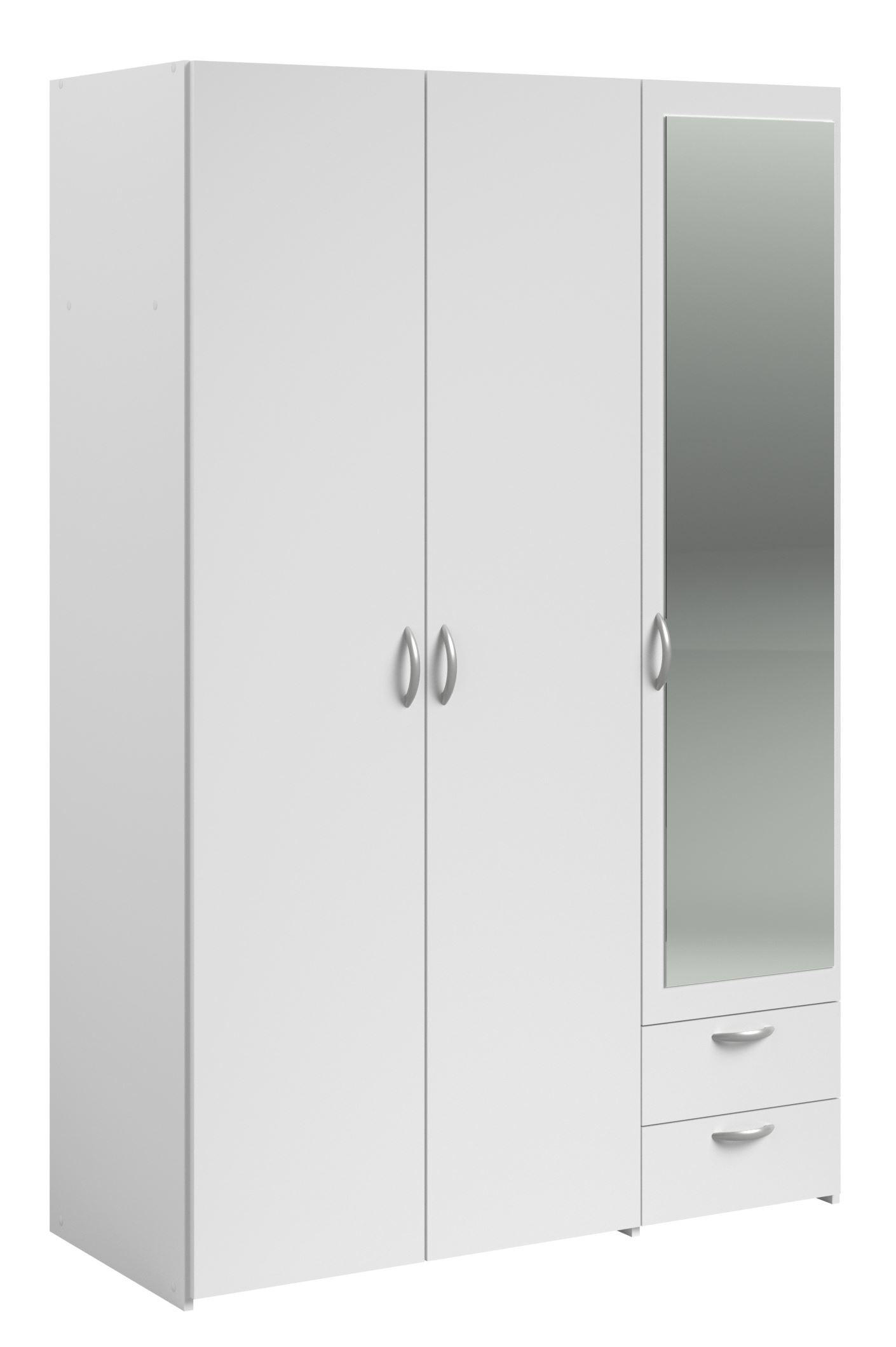 58aufmkessel Kleiderschrank Weiß 120x185x51 cm