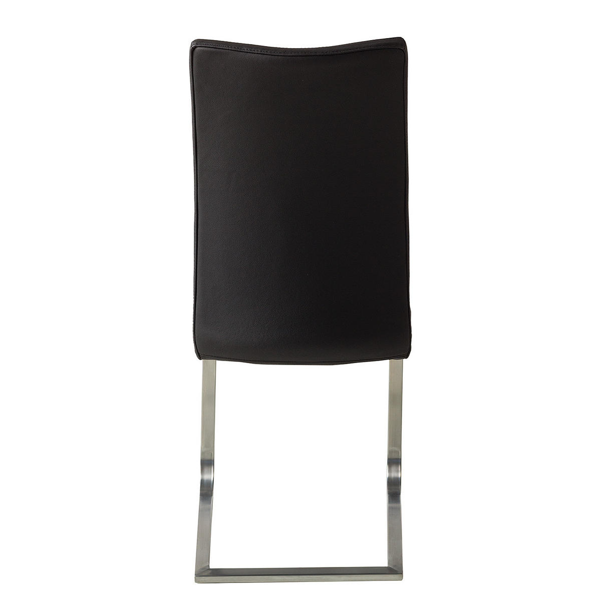 FREISCHWINGER - Edelstahlfarben/Schwarz, Leder/Metall (43/103/52cm) - home24