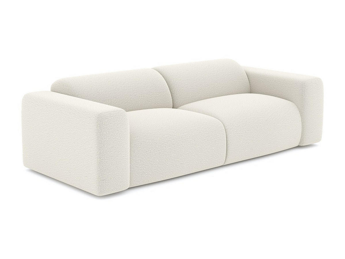 SOFA - 4 Personen - stoff - weiß Pogni - Weiß, Textil (245/73/97cm) - Vente-Unique