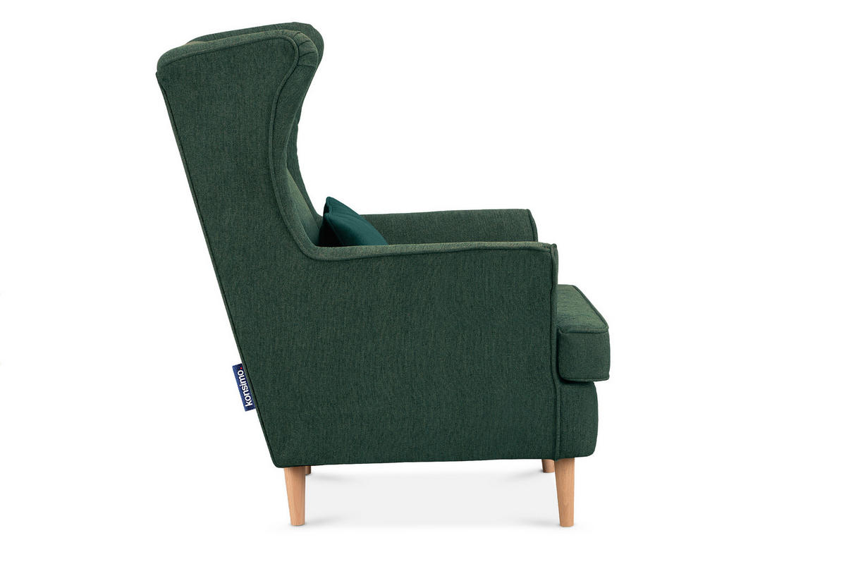 OHRENSESSEL STRALIS inklusive dekorativem Kissen - Blau/Beige, Textil (82/108/80cm) - KONSIMO®
