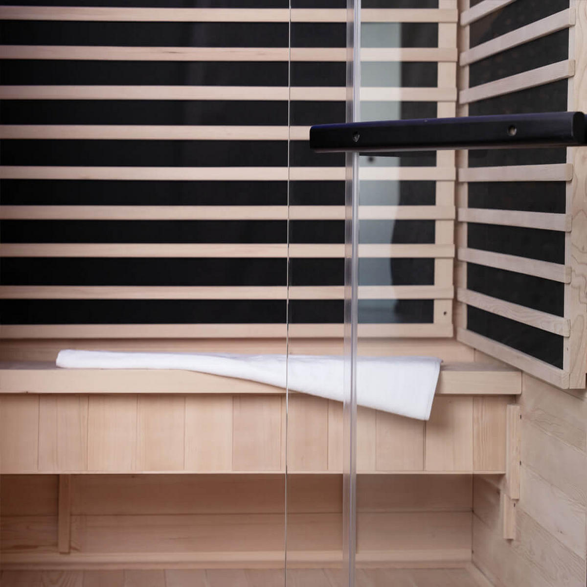 INFRAROTKABINE NERO L - Schwarz - Schwarz, Holz (153/190/110cm)