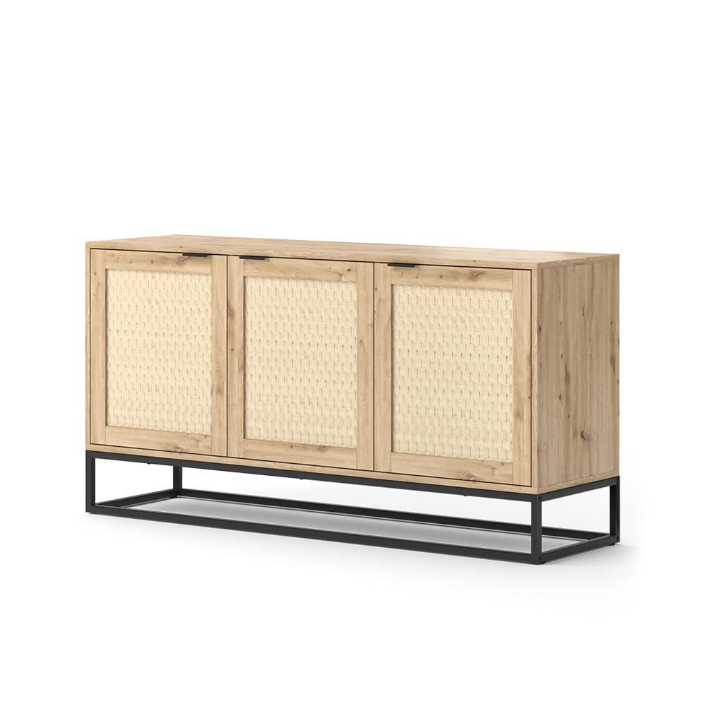 KOMMODE Natal Braun 140 x 72.5 cm mit 3 Türen - Braun, Holzwerkstoff (40/72.5/140cm) - Vicco