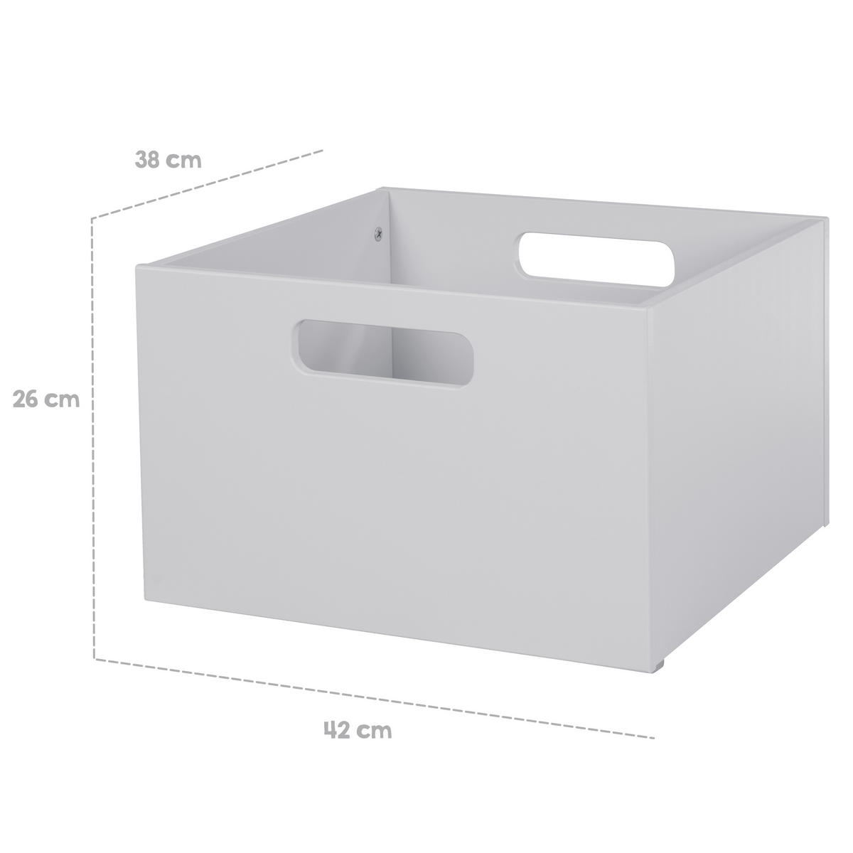 SPIEL-BOX Grau - Grau, Holzwerkstoff (42/38cm) - Roba