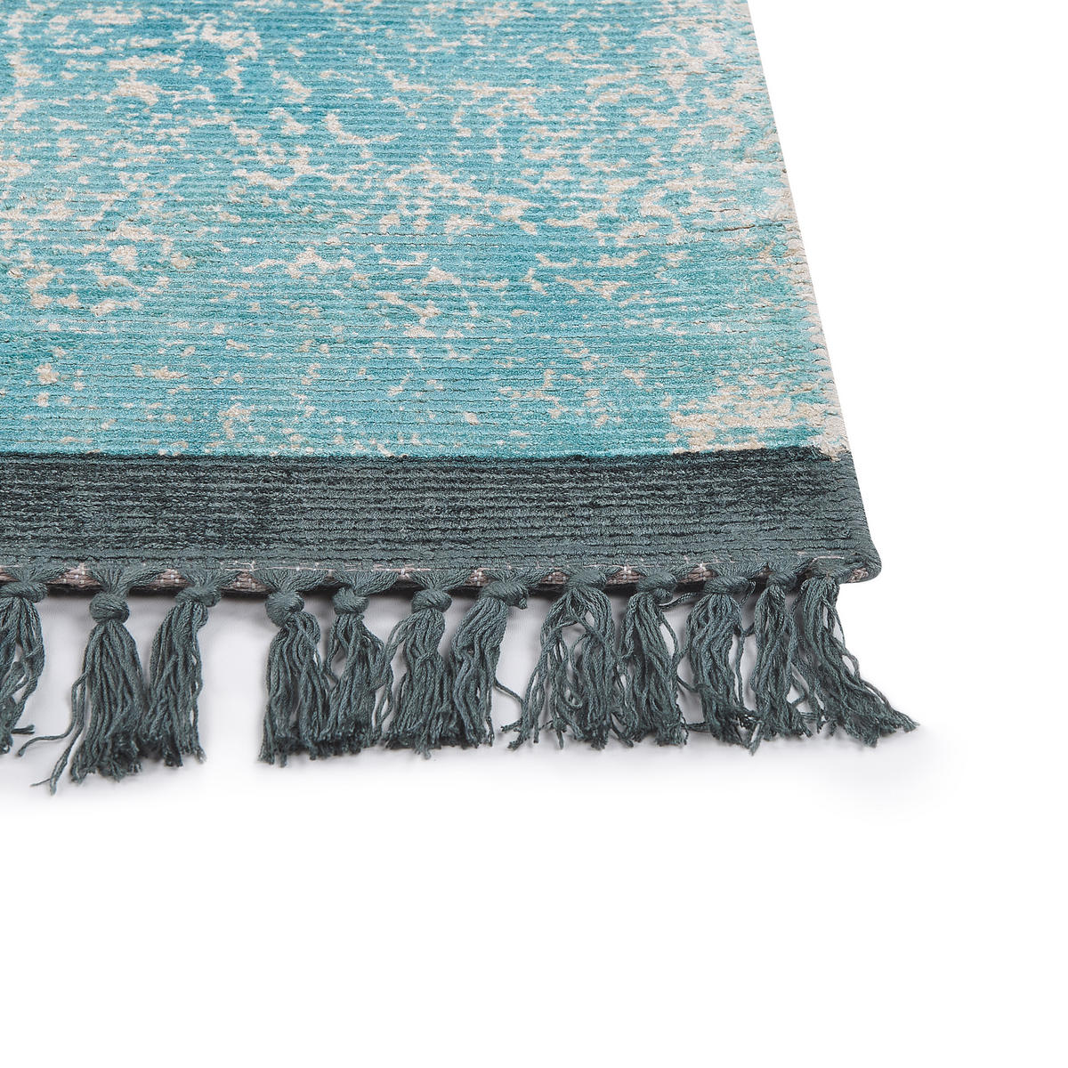 KURZFLOR-TEPPICH Akarsu 200/140 cm - Blau, Naturmaterialen (140/200cm) - Beliani