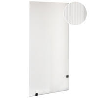 SPRCHOVÁ ZÁSTĚNA 90/195 cm Průhledná Mahuida - černá/průhledná, sklo (90/195cm) - Beliani