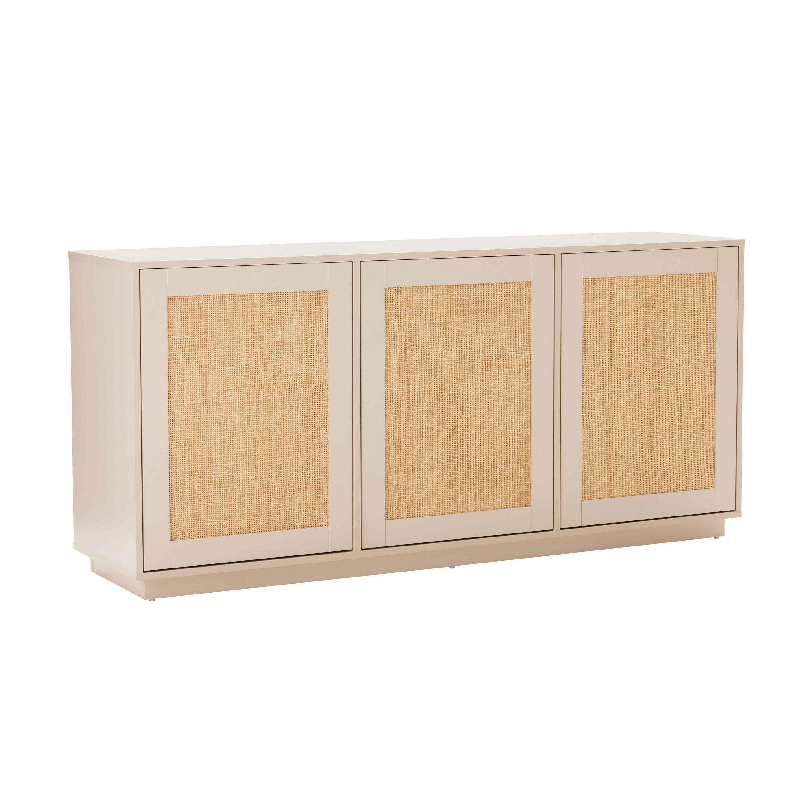 TV-MÖBEL, Beige - Beige, Holz (160/74/40cm) - Oviala