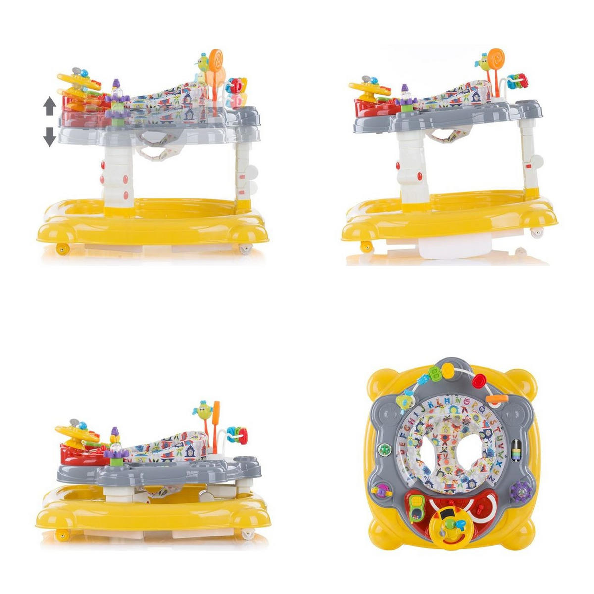 LAUFHILFE 4 in 1 Joya Lux gelb Hopser, Wippe, Activitycenter, Stopper - Gelb, Kunststoff (71/62/75cm) - Chipolino