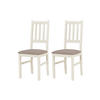 STUHL Bos 4 (2er Set) - Bronzefarben/Cappuccino, Holz (43/94/40cm) - Leaf Design