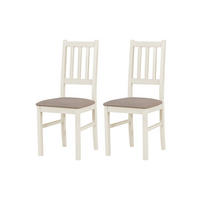 STUHL Bos 4 (2er Set) - Bronzefarben/Cappuccino, Holz (43/94/40cm) - Leaf Design