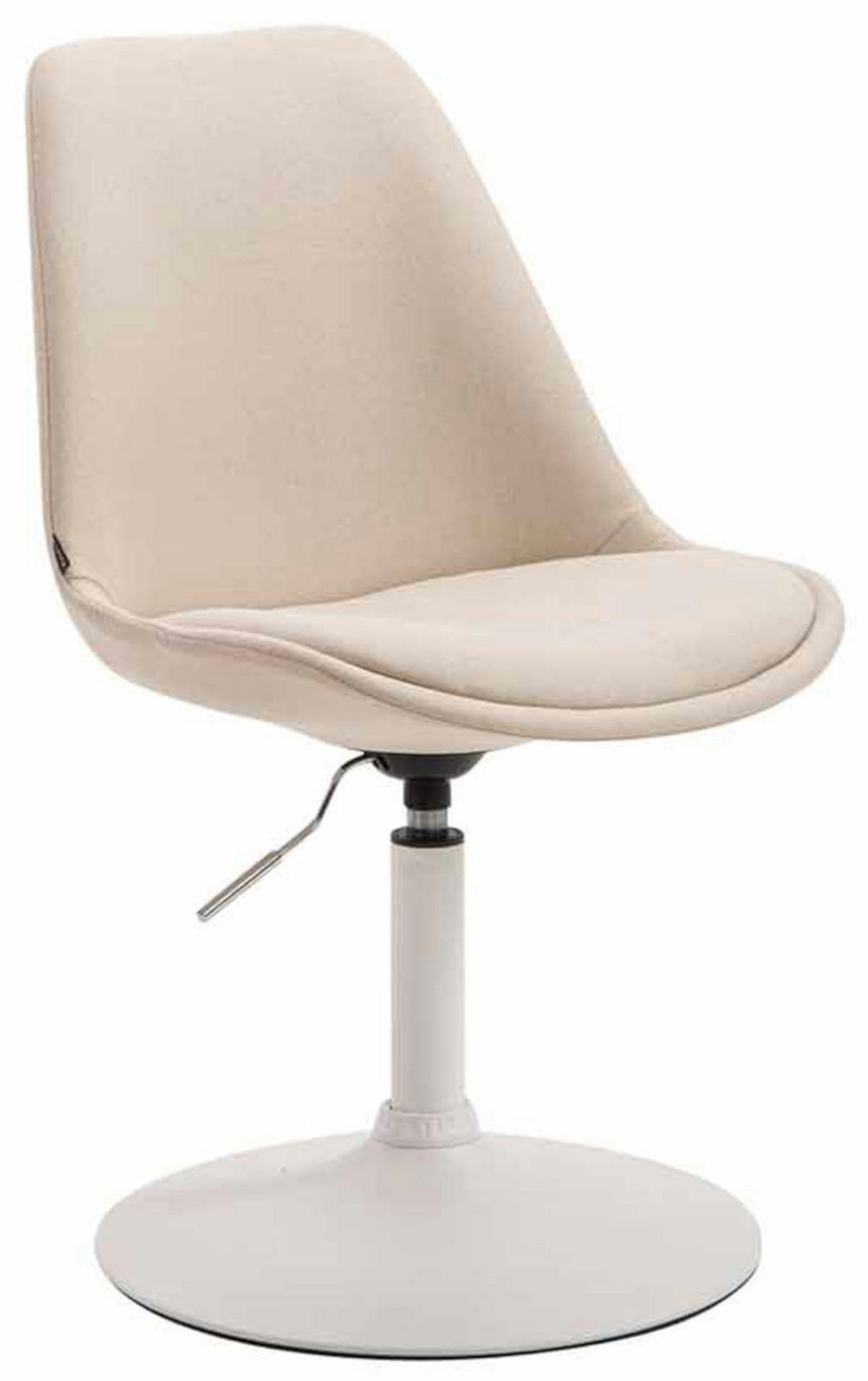 STUHL 4er Set Stoff creme - Creme/Weiß, Textil/Metall (48/76/57cm) - CLP