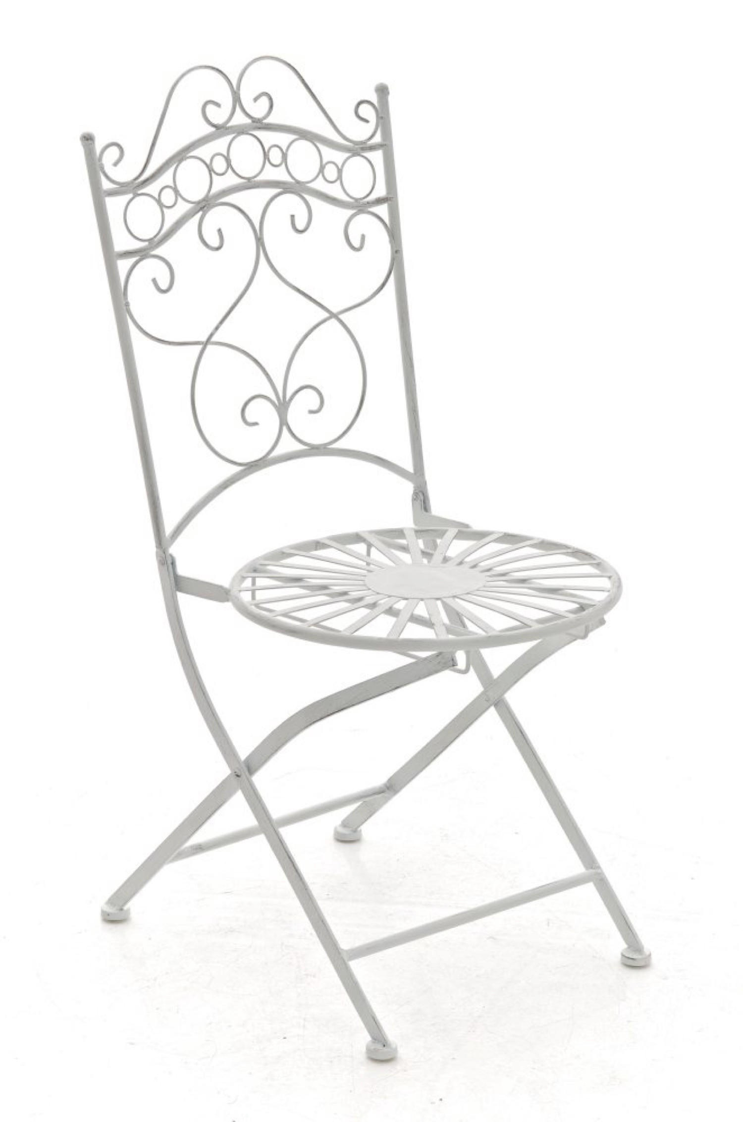 GARTENSTUHL Indi antik weiß - Weiß, Metall (40/92/50cm) - TPFGarden