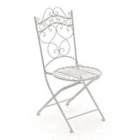 GARTENSTUHL Indi antik weiß - Weiß, Metall (40/92/50cm) - TPFGarden