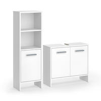 SESTAVA KOUPELNOVÉHO NÁBYTKU Karli Bílá - bílá, kompozitní dřevo (63.8/57/26.3cm) - Vicco