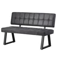 SITZBANK SIGFRID - Anthrazit, Textil/Metall (140/88/58cm) - B&D Home