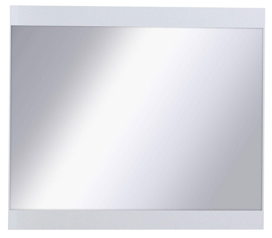 WANDSPIEGEL Siena weiß 77 / 3 / 68cm - Weiß, Holzwerkstoff (77/82/3cm) - Feldmann-Wohnen