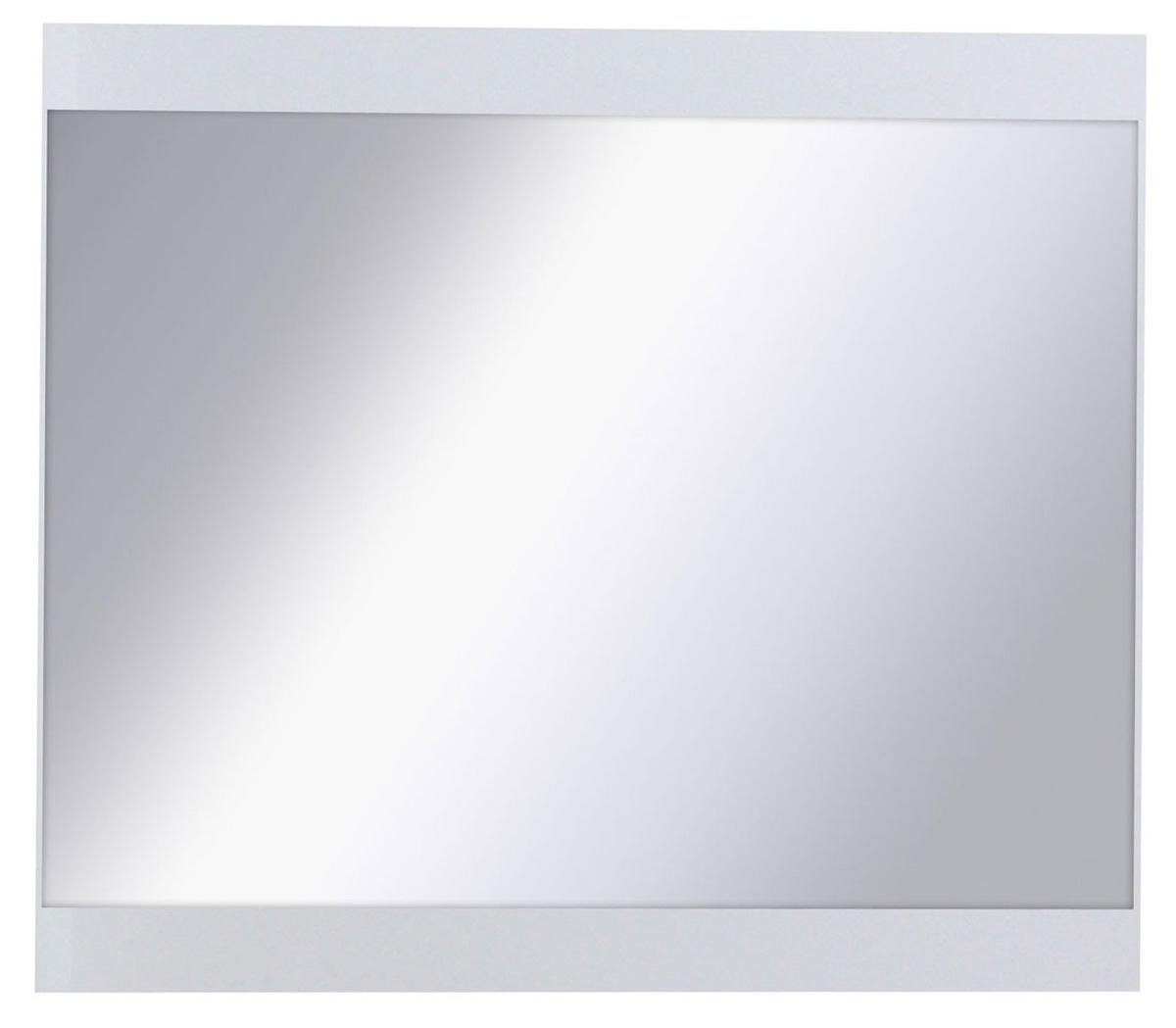 WANDSPIEGEL Siena weiß 77 / 3 / 68cm - Weiß, Holzwerkstoff (77/82/3cm) - Feldmann-Wohnen