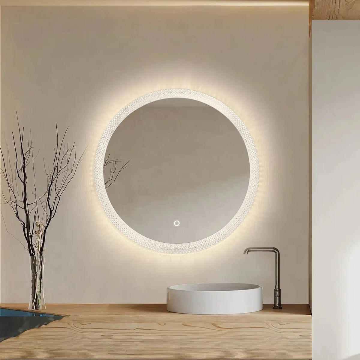 SPIEGEL Rea Led 60cm Yh-3563 - Transparent, Glas (60.5/3/60.5cm) - REA