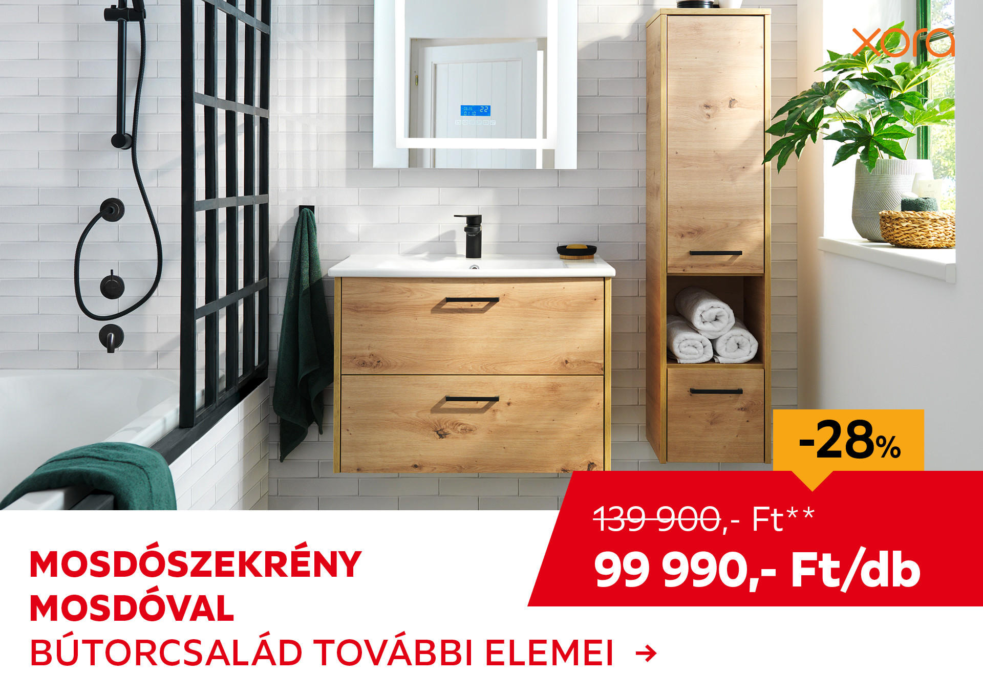 MOSDÓSZEKRÉNY MOSDÓVAL Kiemelt termék 139900 Ft.- helyett 99990 Ft.-