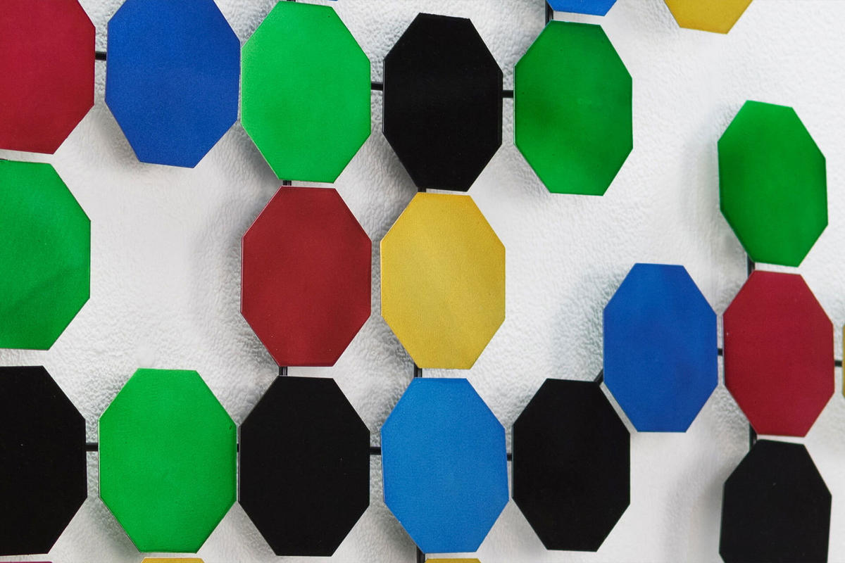 WANDDEKO Bunt 102/76 cm - Multicolor, Metall (4.17/76/4cm) - KUNSTLOFT