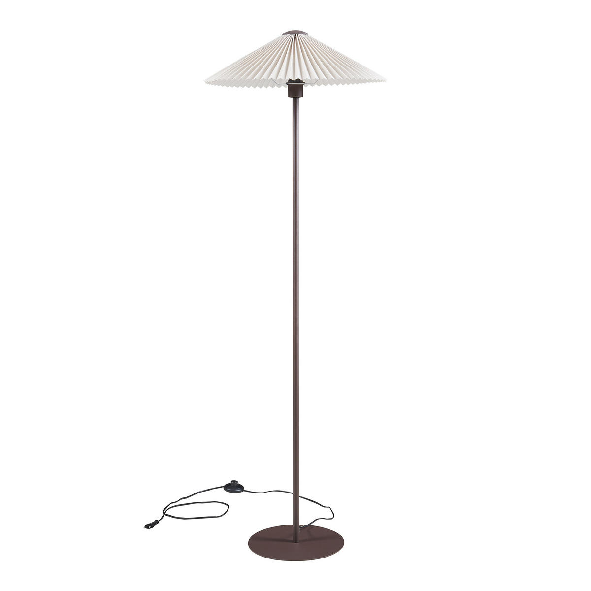 STOJACÍ LAMPY Appledore - bílá/hnědá, kov/textil (53.5/53.5/149cm) - lux.pro