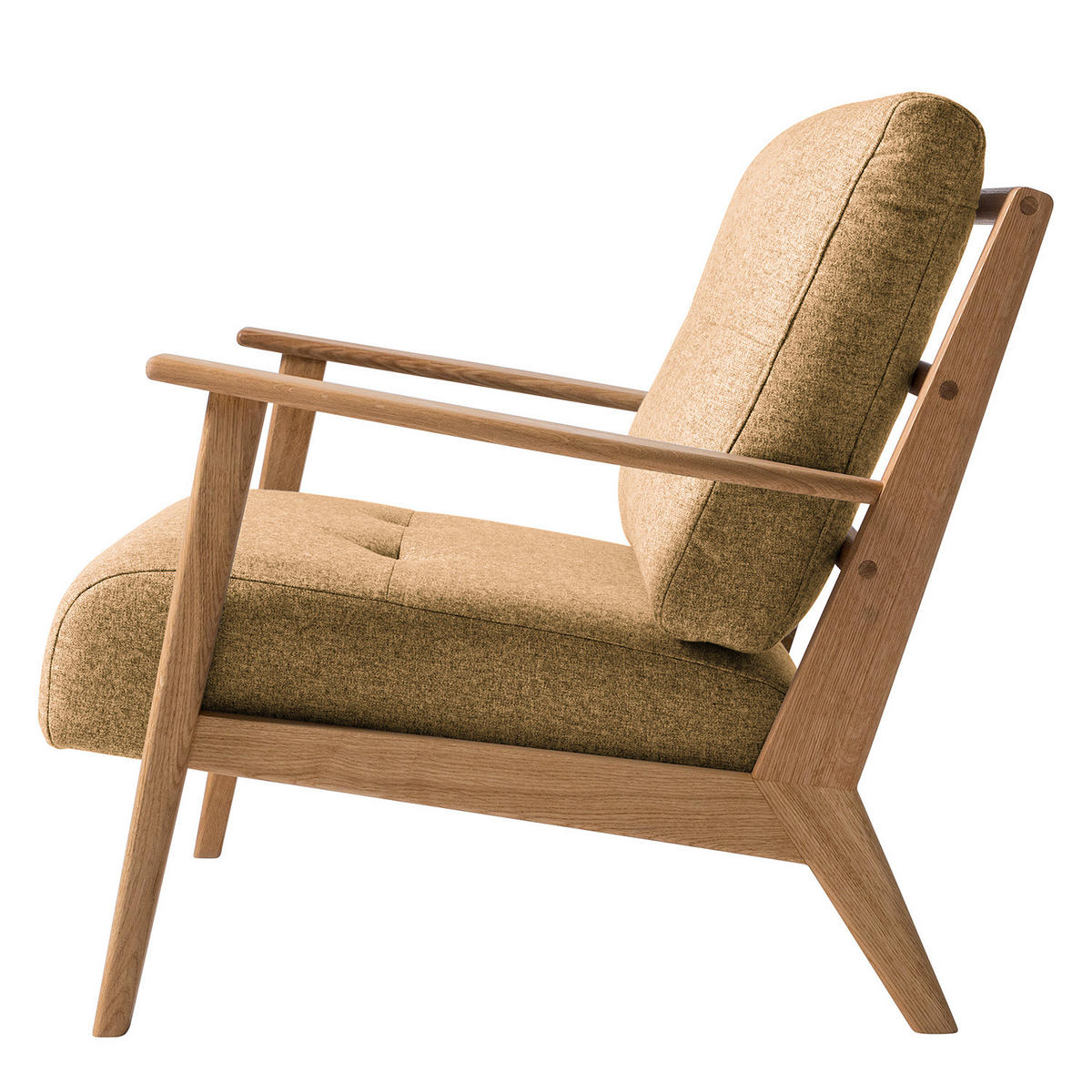 SESSEL - Hellbraun/Braun, Eichenholz/Holz (83/80/75cm) - home24