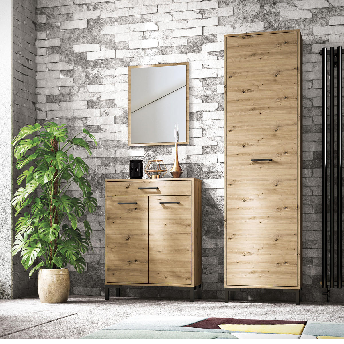 SCHUHMÖBEL Liora Holz - Braun, Holzwerkstoff (70/94/34cm) - Petits-meubles