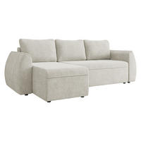 ECKSCHLAFSOFA Darlan - Creme/Schwarz, Holz/Kunststoff (245/143cm) - MIRJAN24