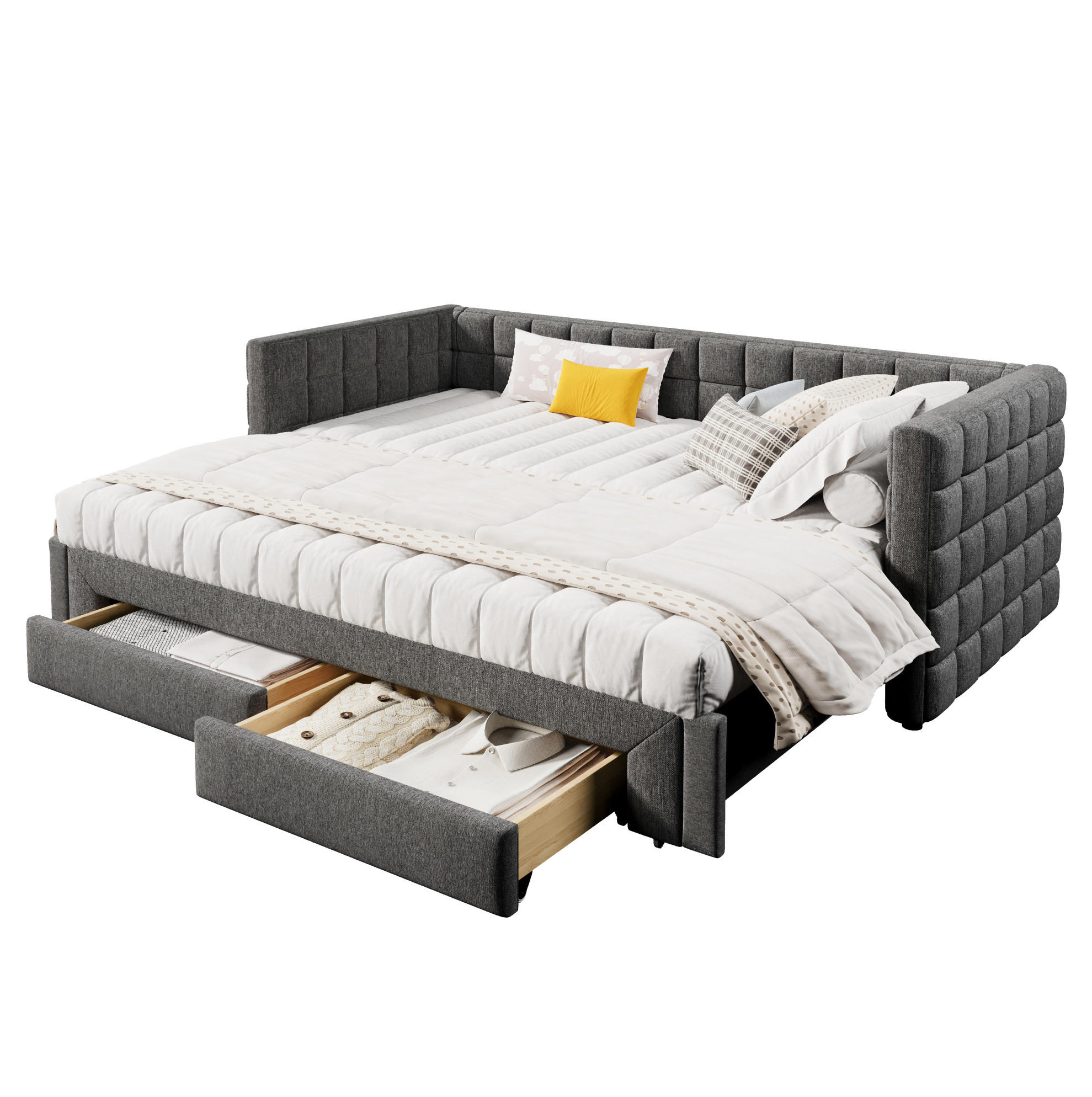 Ivmeu Schlafsofa Grau 140x190 cm
