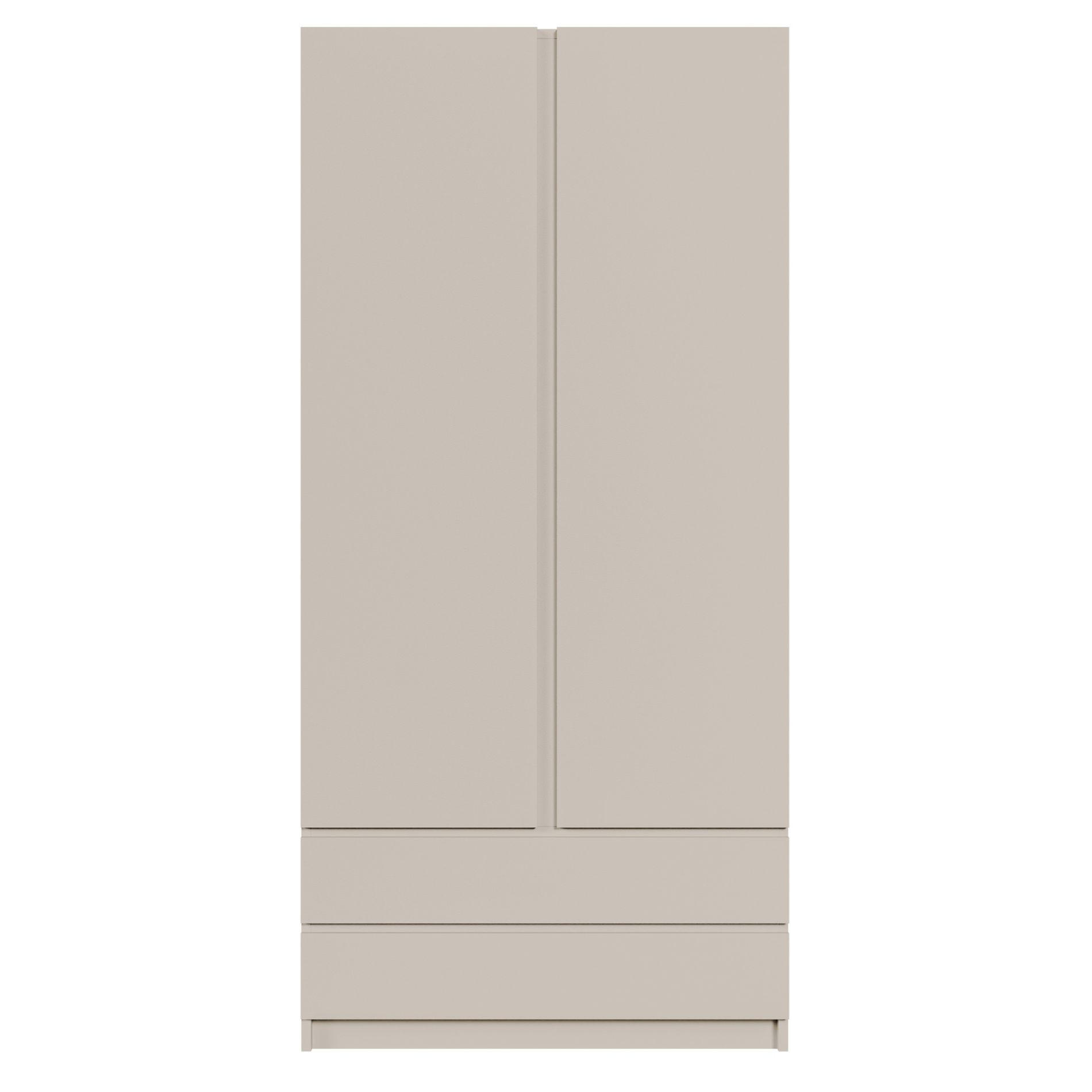 KLEIDERSCHRANK Bemmi Kaschmirgrau 100 cm - Taupe, Holzwerkstoff (100/210/50cm) - Selsey
