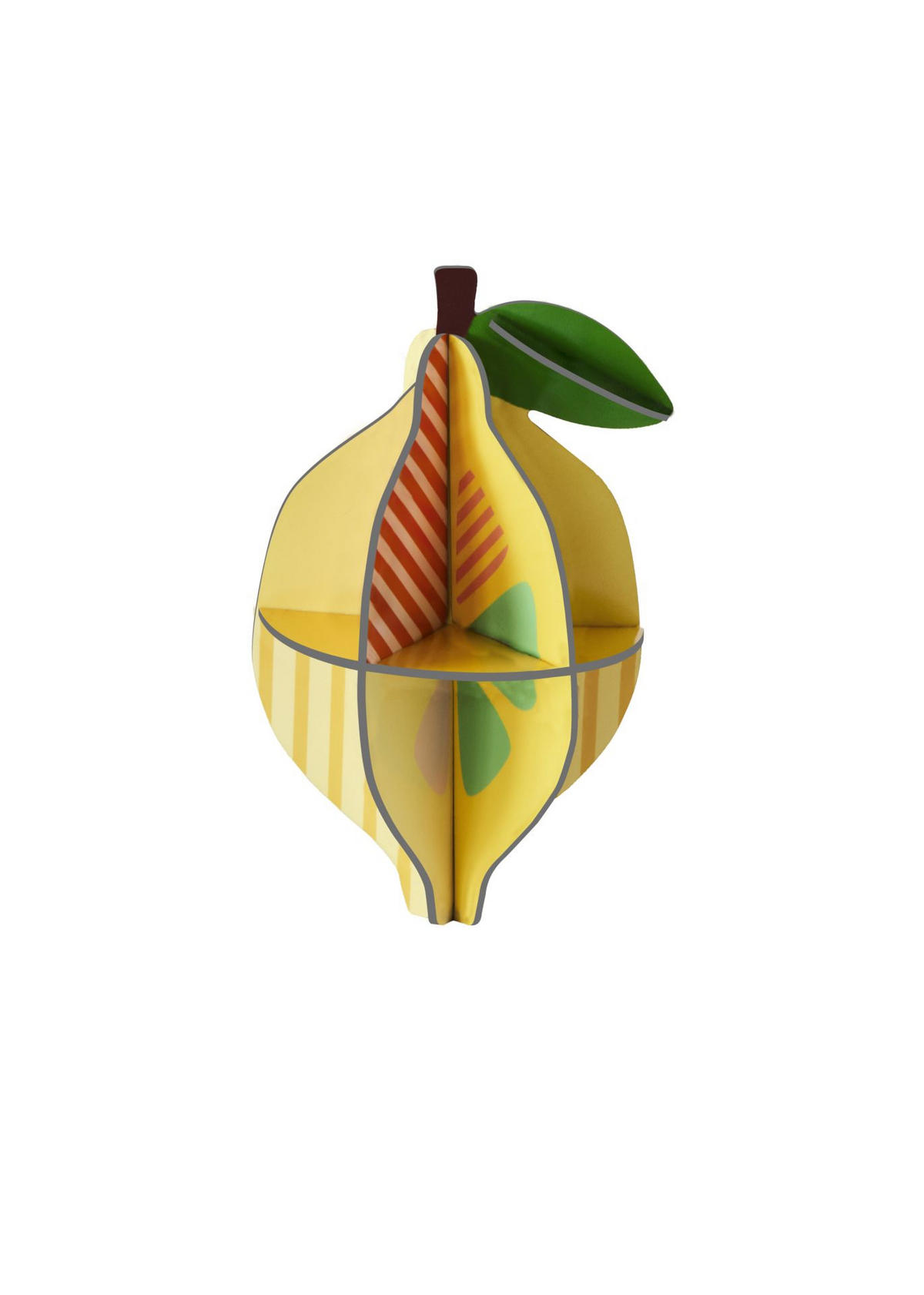 WANDSKULPTUR Bunt 5,5/10 cm - Multicolor, Wellpappe (5.5/10/6cm) - Studio Roof