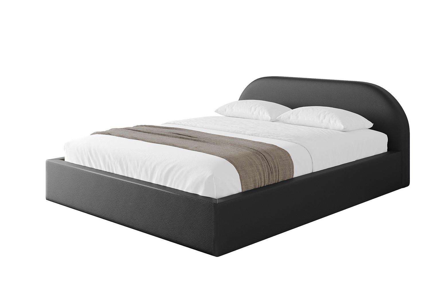 POLSTERBETT mit Bettkasten und Lattenrost, Bett mit Matratze H3/H4 - TIVON-V1 180x200 Schwarz Kunstleder - Schwarz Hochglanz, Holzwerkstoff/Textil (180/200cm) - ALTDECOR