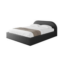 POLSTERBETT mit Bettkasten und Lattenrost, Bett mit Matratze H3/H4 - TIVON-V1 180x200 Schwarz Kunstleder - Schwarz Hochglanz, Holzwerkstoff/Textil (180/200cm) - ALTDECOR