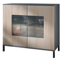 KOMMODE Grömitz Eiche sägerau - Eiche San Remo, Holzwerkstoff (92.5/83.5/35cm) - Vladon