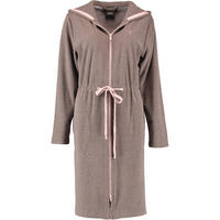 BADEMANTEL DAMEN KURZMANTEL MIT KAPUZE ACTIVE 821 MOCCA-ROSÉ - 32 - Braun, Textil (XLnull) - Cawoe