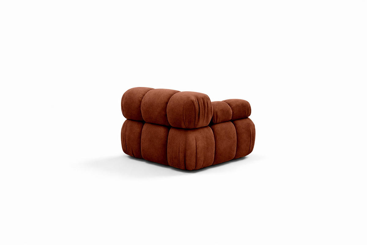 MODUL Seitlich, Für Modulares System, Stoff Salvador, Dunkelbraun, Links, Selia - Dunkelbraun, Holz (95/70/95cm) - Kaiser Möbel