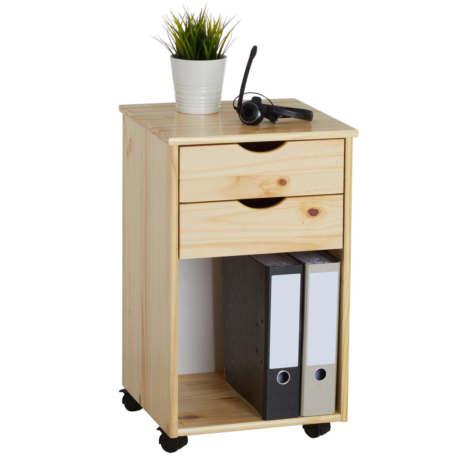 ROLLCONTAINER KANO - Naturfarben, Holz (39/65/39cm) - IDIMEX