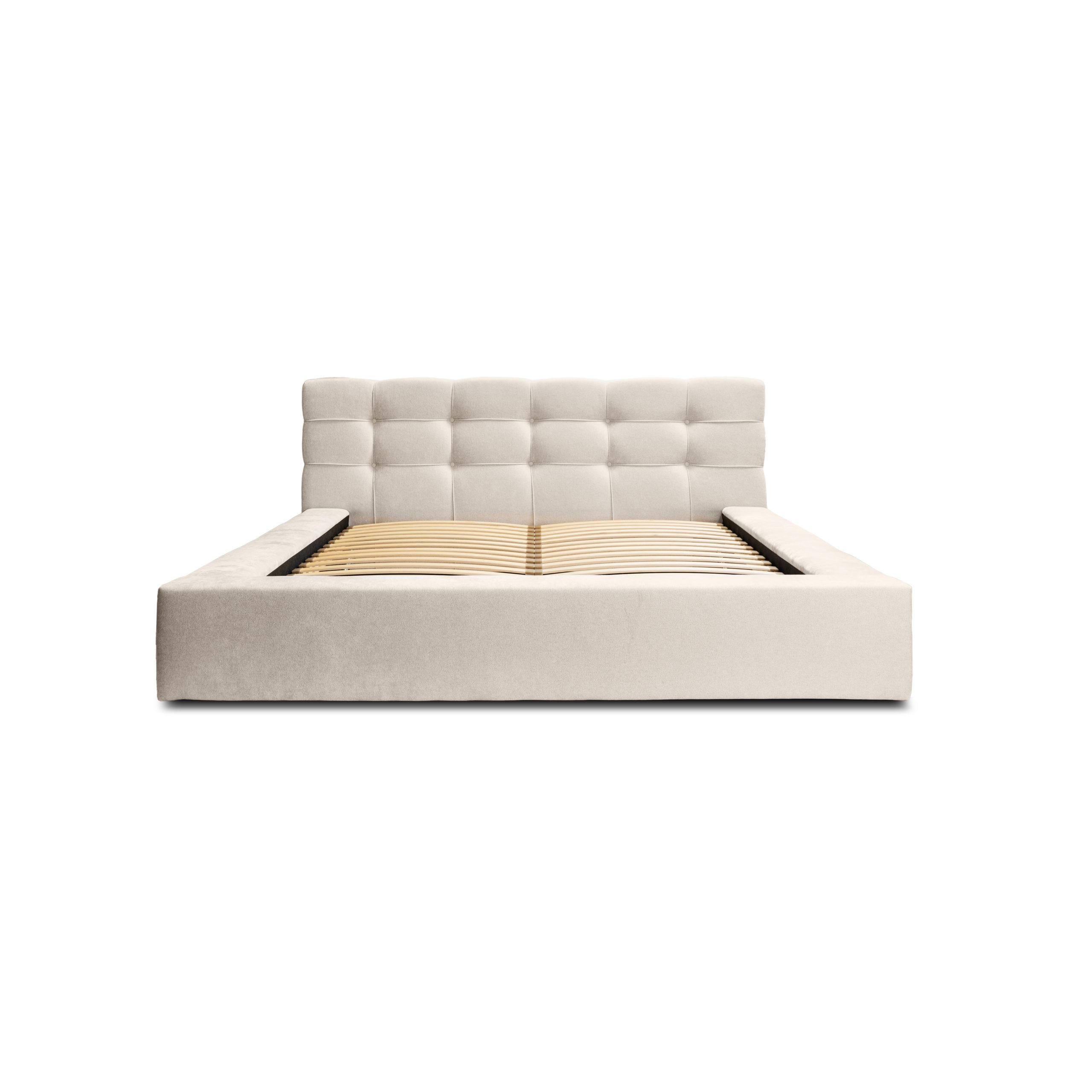 POLSTERBETT aus Velvet Gretta 160x200 cm, Beige - Beige, Textil (160/200cm) - Fedve