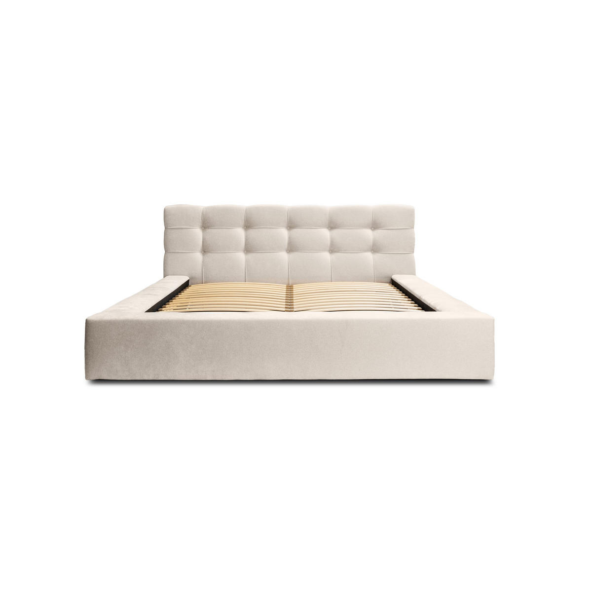 POLSTERBETT aus Velvet Gretta 180x200 cm, Beige - Beige, Textil (180/200cm) - Fedve
