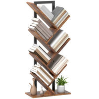 BÜCHERREGAL DE-09361 7 Ebenen in Baumform Rustikal Braun - Braun, Holzwerkstoff (24/109/50cm) - ComfortXL