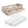 AUSZIEHBETT Enzo Sonoma 90x200 cm mit Matratze - Sonoma Eiche, Holzwerkstoff (203.2/52.4/94cm) - VitaliSpa