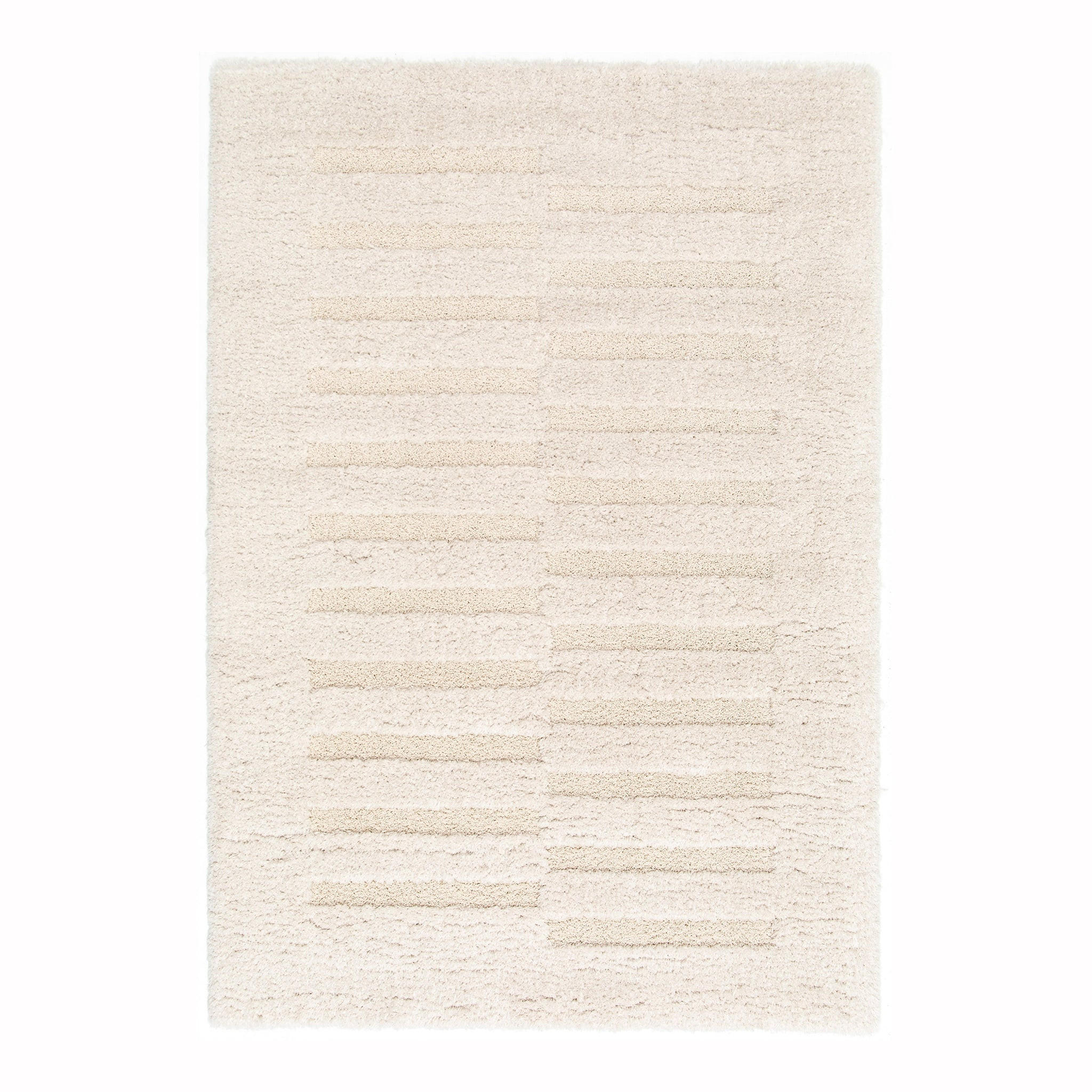 TEPPICH, Weicher, dicker mit Reliefeffekt weiß - Weiß, Textil (120/170cm) - AFK Living