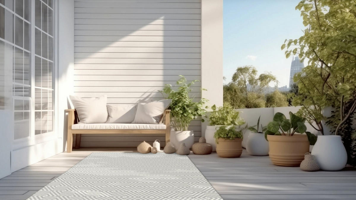 TEPPICH für Innen- und Außenbereiche grau - Grau, Textil (200/290cm) - AFK Living