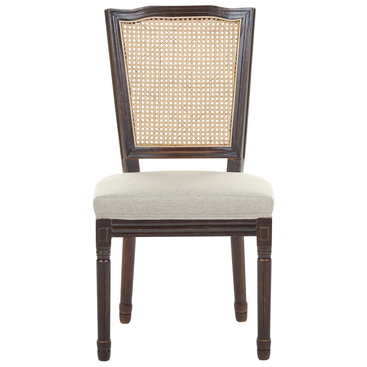 ŽIDLE sada 2 ks Dřevo Tmavě hnědá/Béžová Bonanza - tmavě hnědá, textil (53/97/57cm) - Beliani