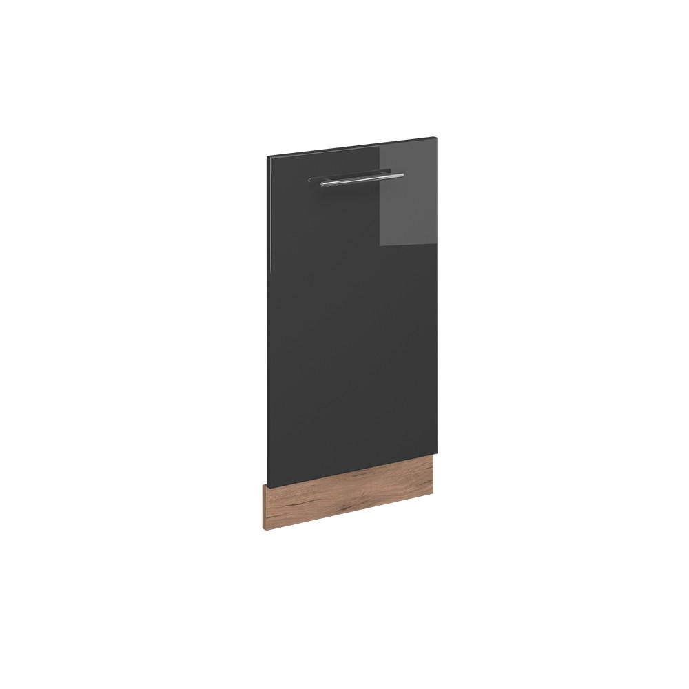 DISKMASKINENS FRONTPANEL Fame-Line Antracit högblank 45 cm utan bänkskiva Svart högglans, Honungsek 81.8/45/1.6 cm