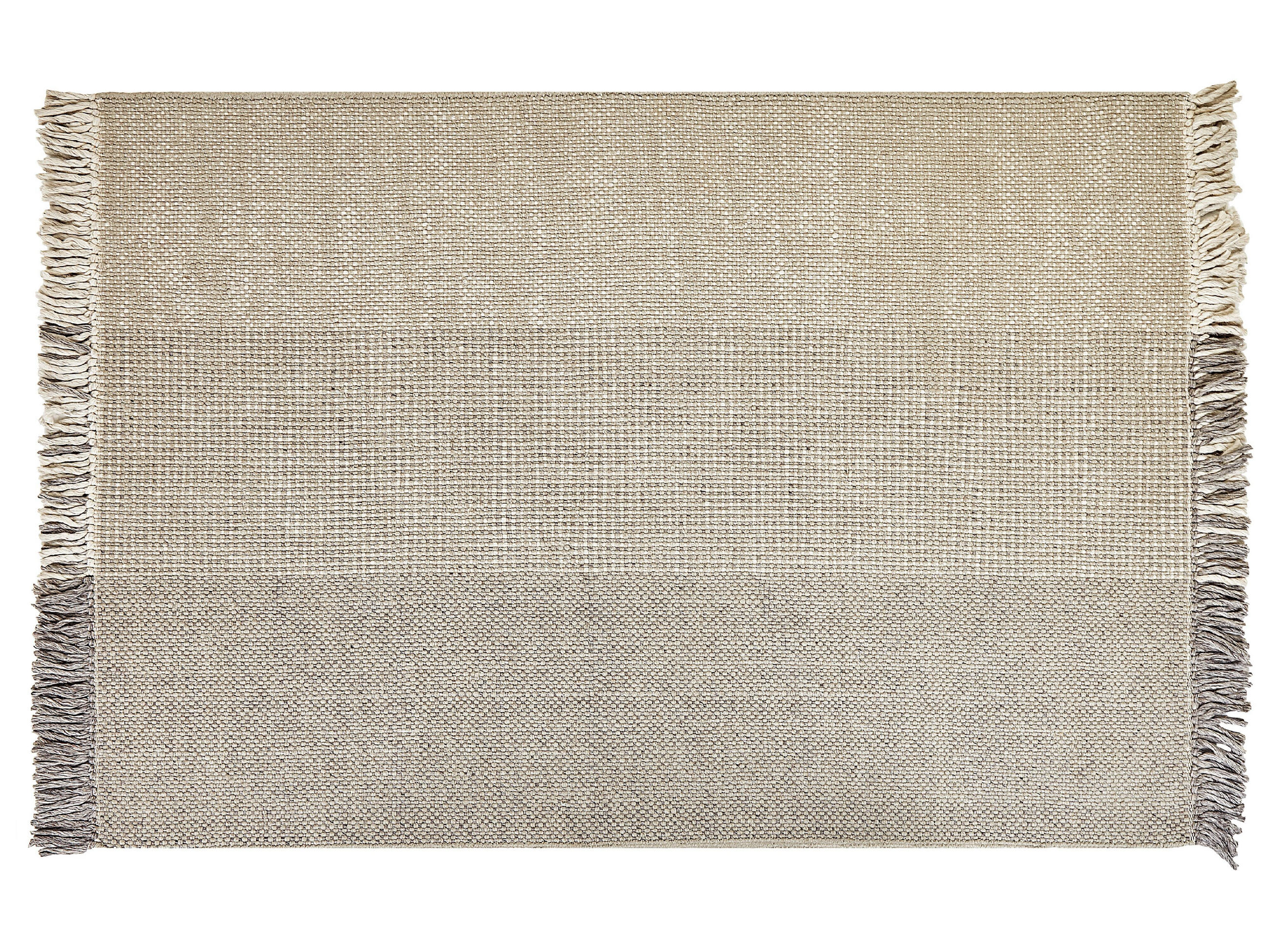 TEPPICH geflochten Tekeler 200/140 cm - Grau, Textil (140/200cm) - Beliani
