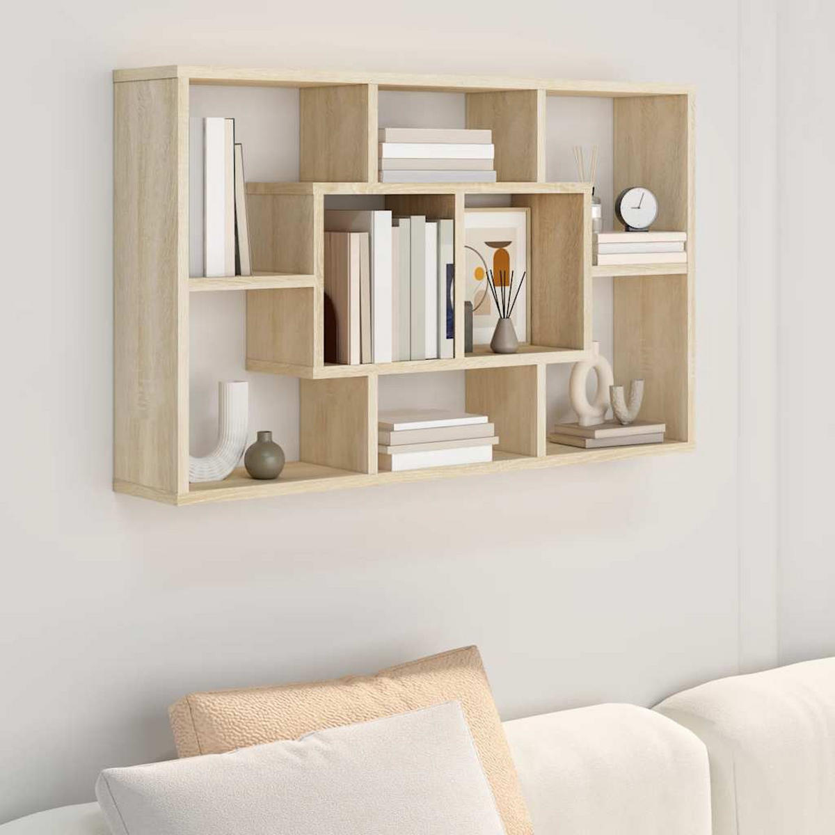 WANDREGAL Sonoma-Eiche 85/16/52,5 Cm Holzwerkstoff - Sonoma Eiche, Holz/Holzwerkstoff (85/52.5/16cm) - vidaXL