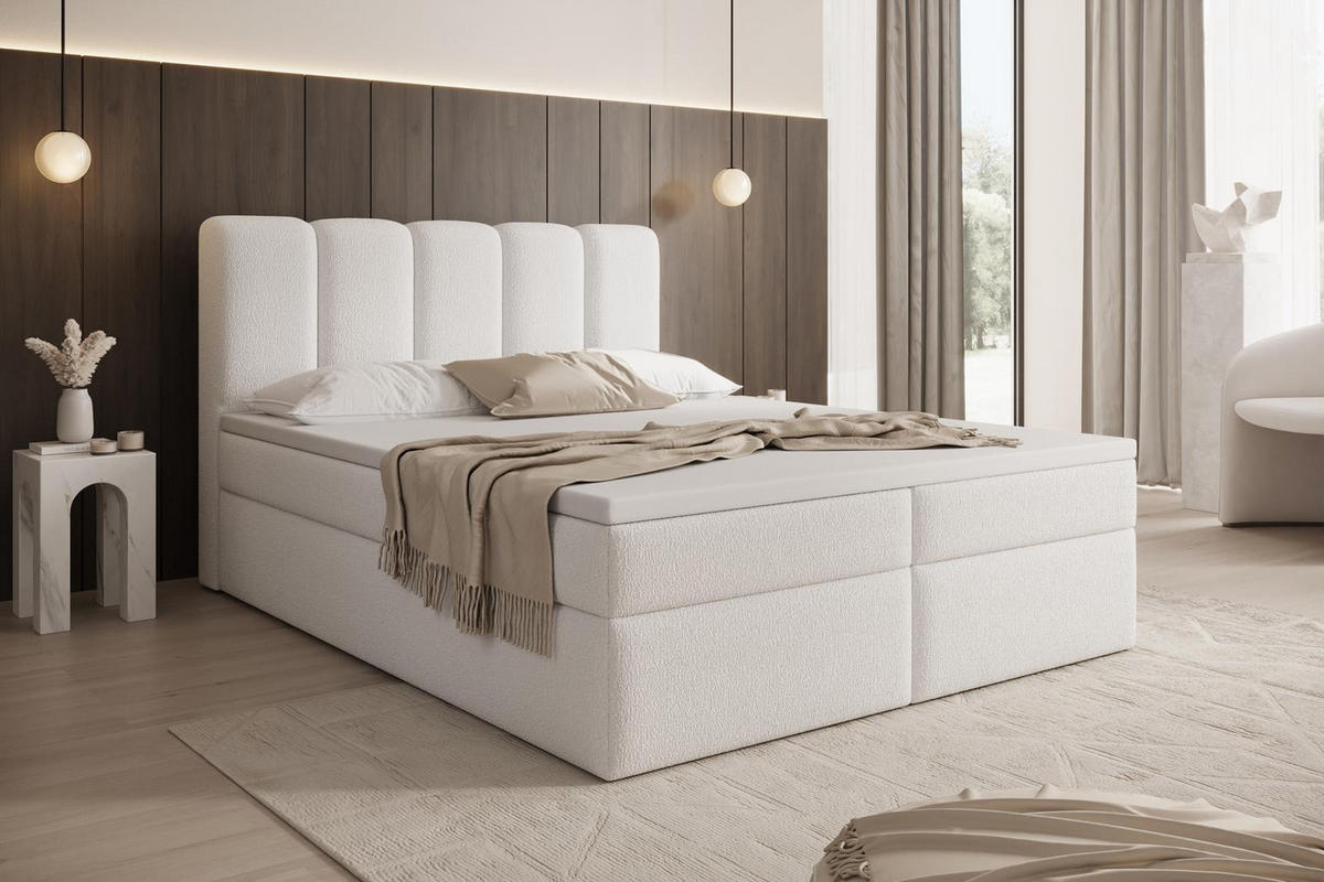 BOXBETT 200x200 Weiß BELLO topper - Weiß, Holzwerkstoff (200/200cm) - Compleo24