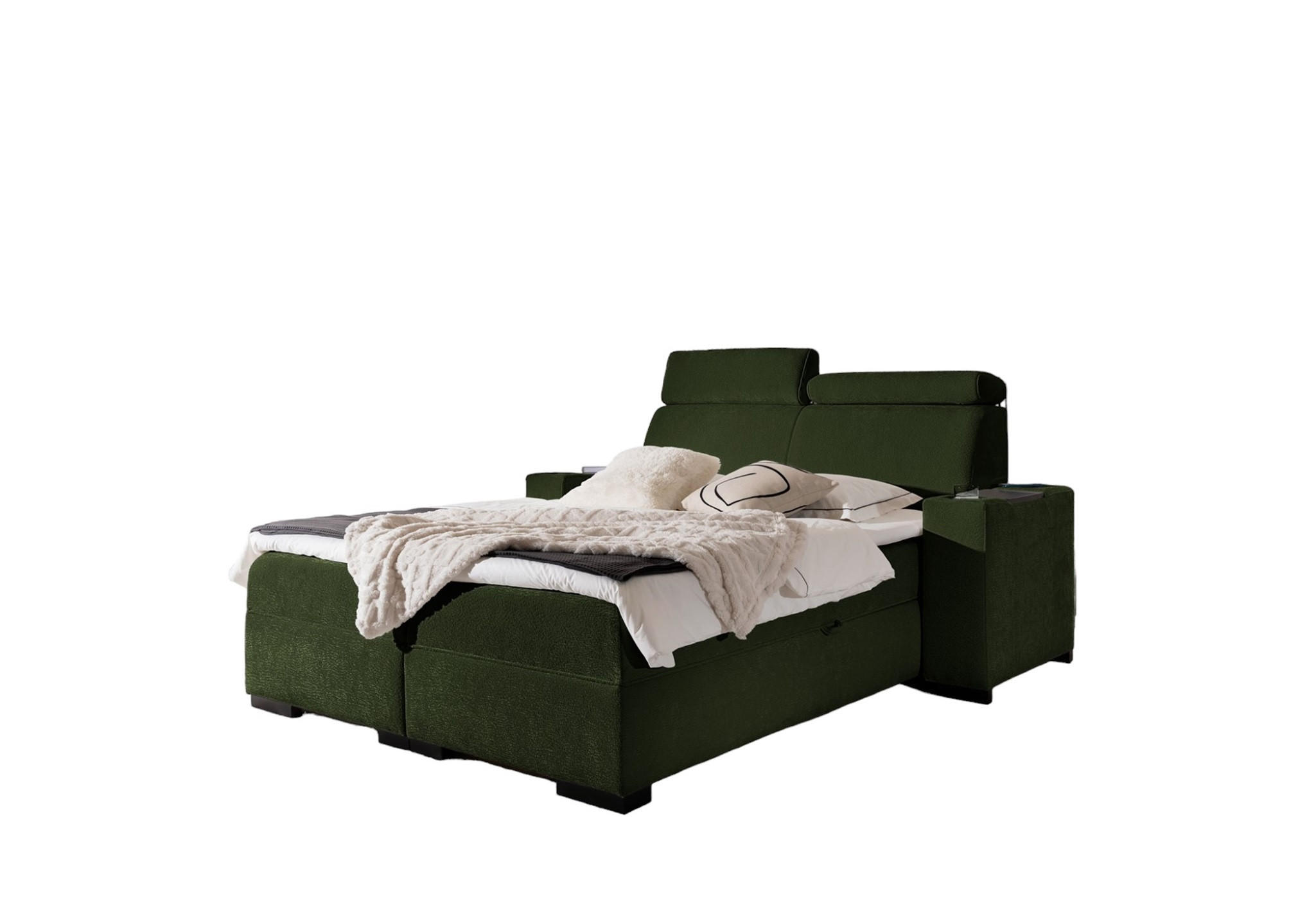 Fun Möbel Boxbett Grün 200x200 cm